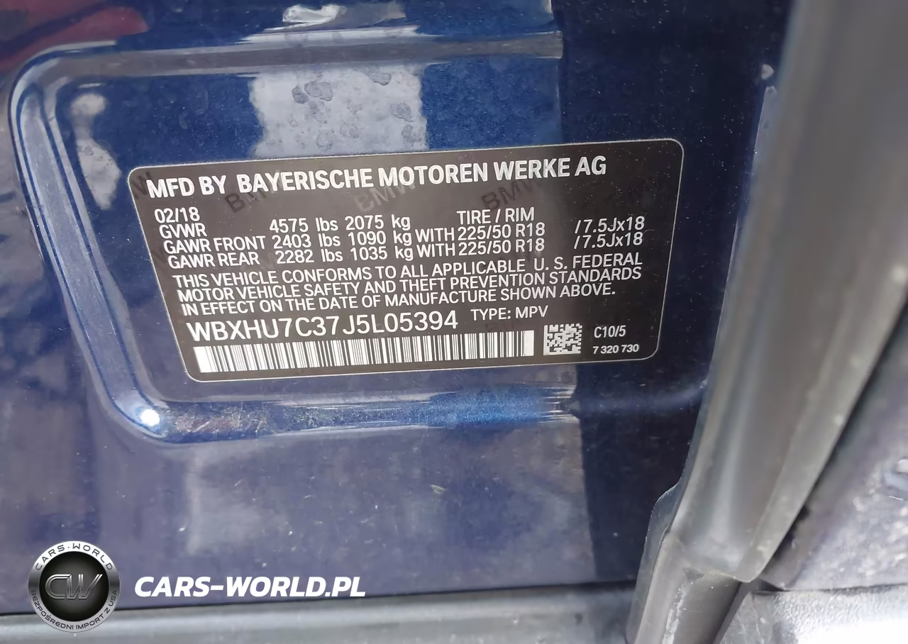 2018 BMW X1 Sdrive28I VIN:WBXHU7C37J5L05394 - 9