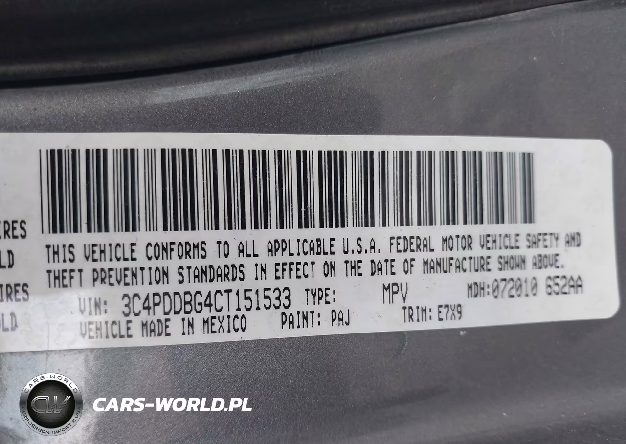 2012 Dodge Journey Sxt VIN:3C4PDDBG4CT151533 - 9