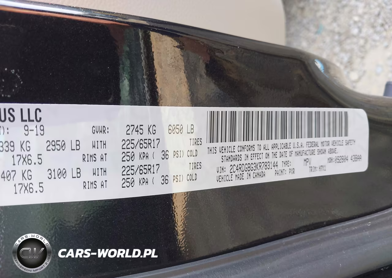 2019 Dodge Grand Caravan Se VIN:2C4RDGBG3KR783144 - 9