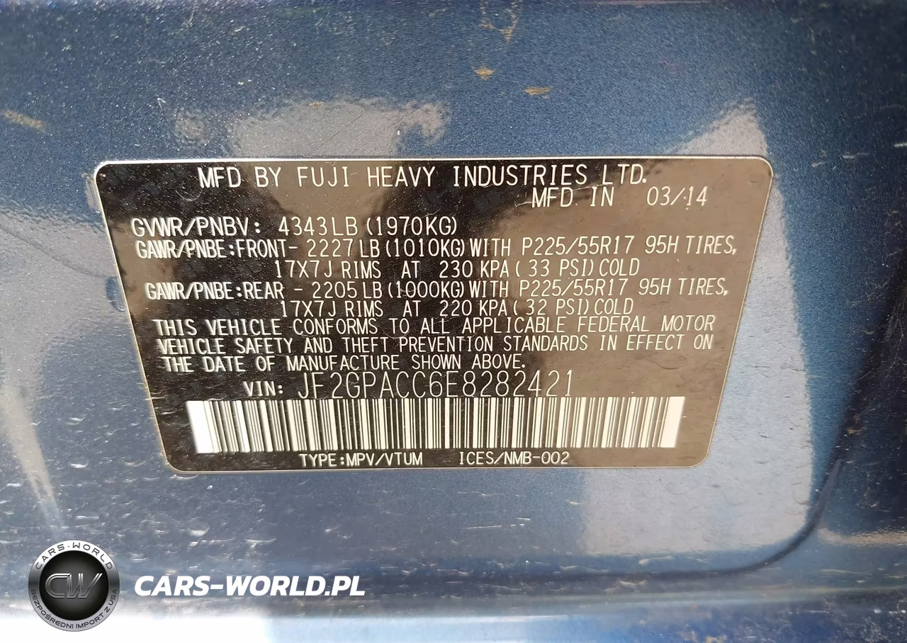 2014 Subaru Xv Crosstrek 2.0I Premium VIN:JF2GPACC6E8282421 - 9