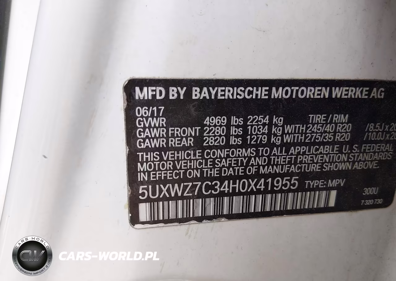 2017 BMW X3 Sdrive28I VIN:5UXWZ7C34H0X41955 - 9