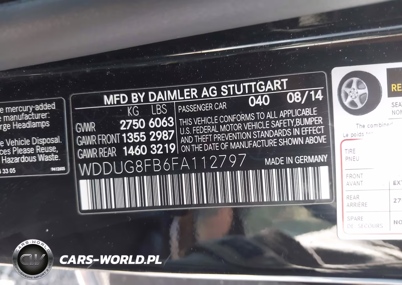 2015 Mercedes-Benz S 550 4Matic VIN:WDDUG8FB6FA112797 - 9