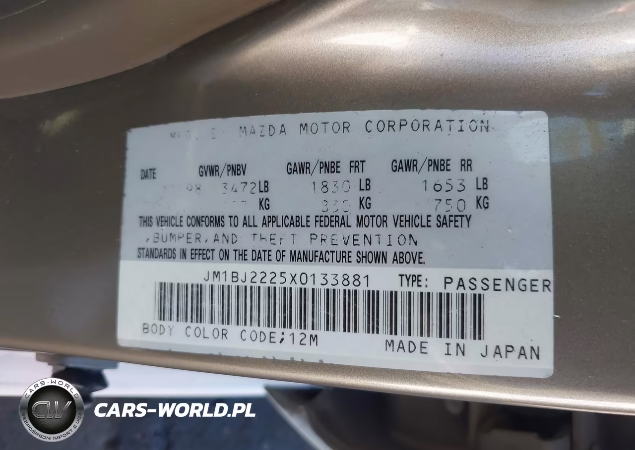 1999 Mazda Protege Dx-Lx VIN:JM1BJ2225X0133881 - 9