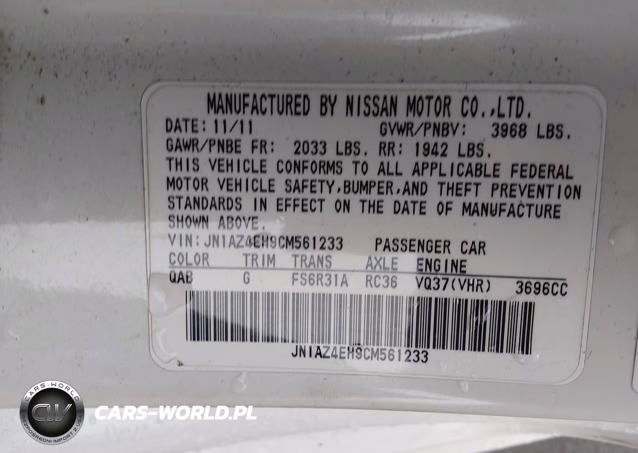 2012 Nissan 370Z Nismo VIN:JN1AZ4EH9CM561233 - 9
