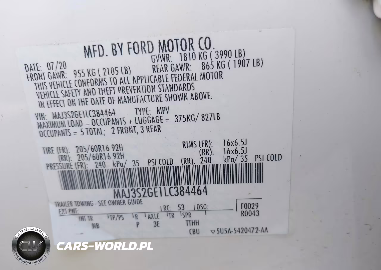 2020 Ford Ecosport Se VIN:MAJ3S2GE1LC384464 - 9