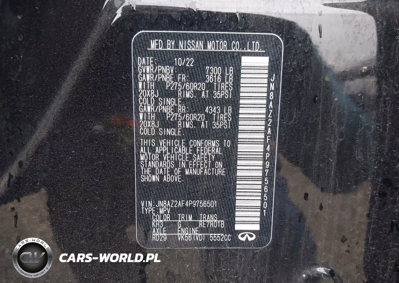 2023 Infiniti Qx80 Luxe VIN:JN8AZ2AF4P9756501 - 9