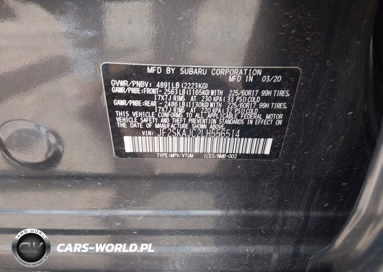 2020 Subaru Forester Premium VIN:JF2SKAJC2LH556514 - 9
