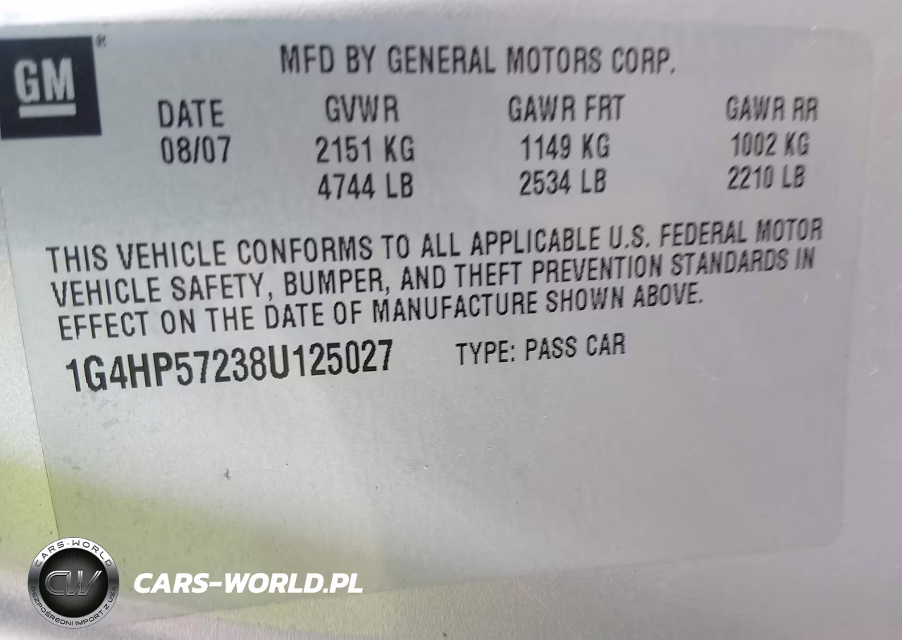2008 Buick Lucerne Cx VIN:1G4HP57238U125027 - 9