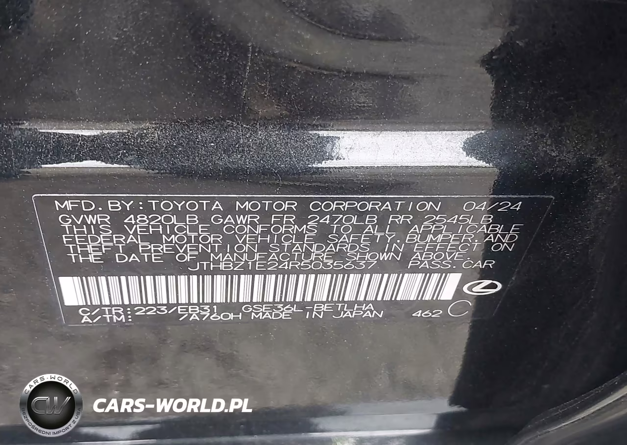 2024 Lexus Is 350 F Sport Design VIN:JTHBZ1E24R5035637 - 9
