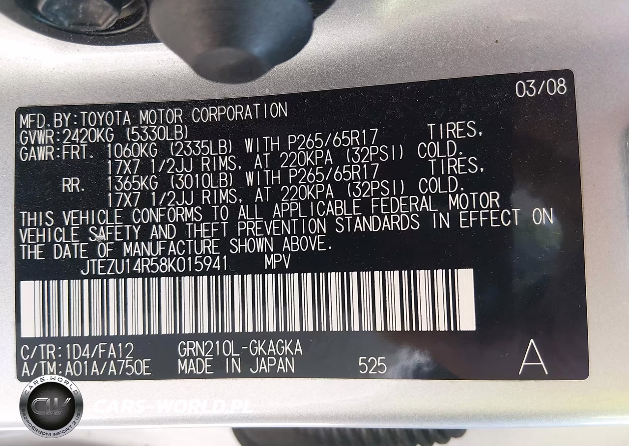 2008 Toyota 4Runner Sr5 V6 VIN:JTEZU14R58K015941 - 9