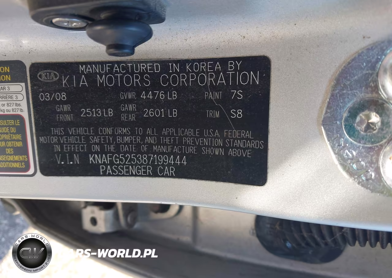 2008 Kia Rondo Ex VIN:KNAFG525387199444 - 9