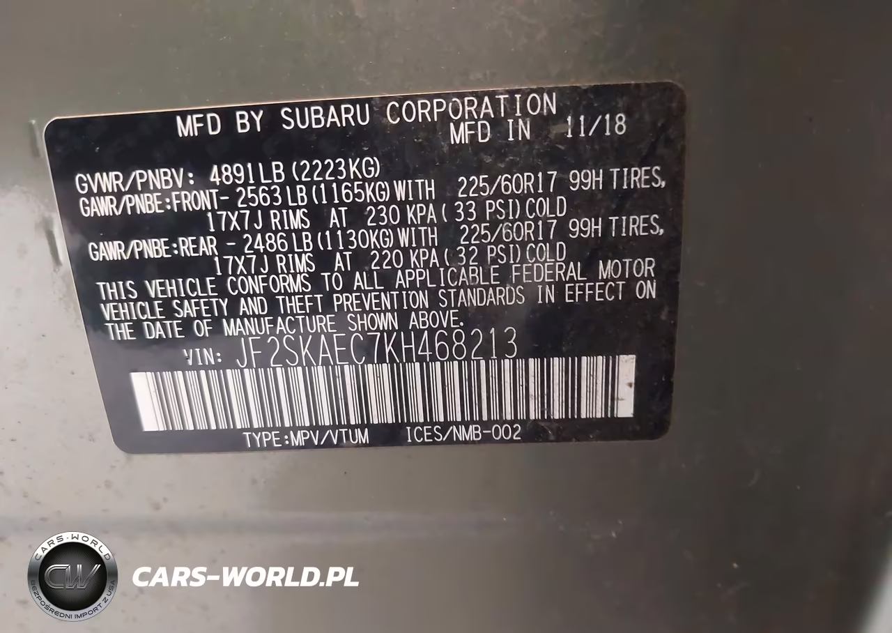 2019 Subaru Forester Premium VIN:JF2SKAEC7KH468213 - 9