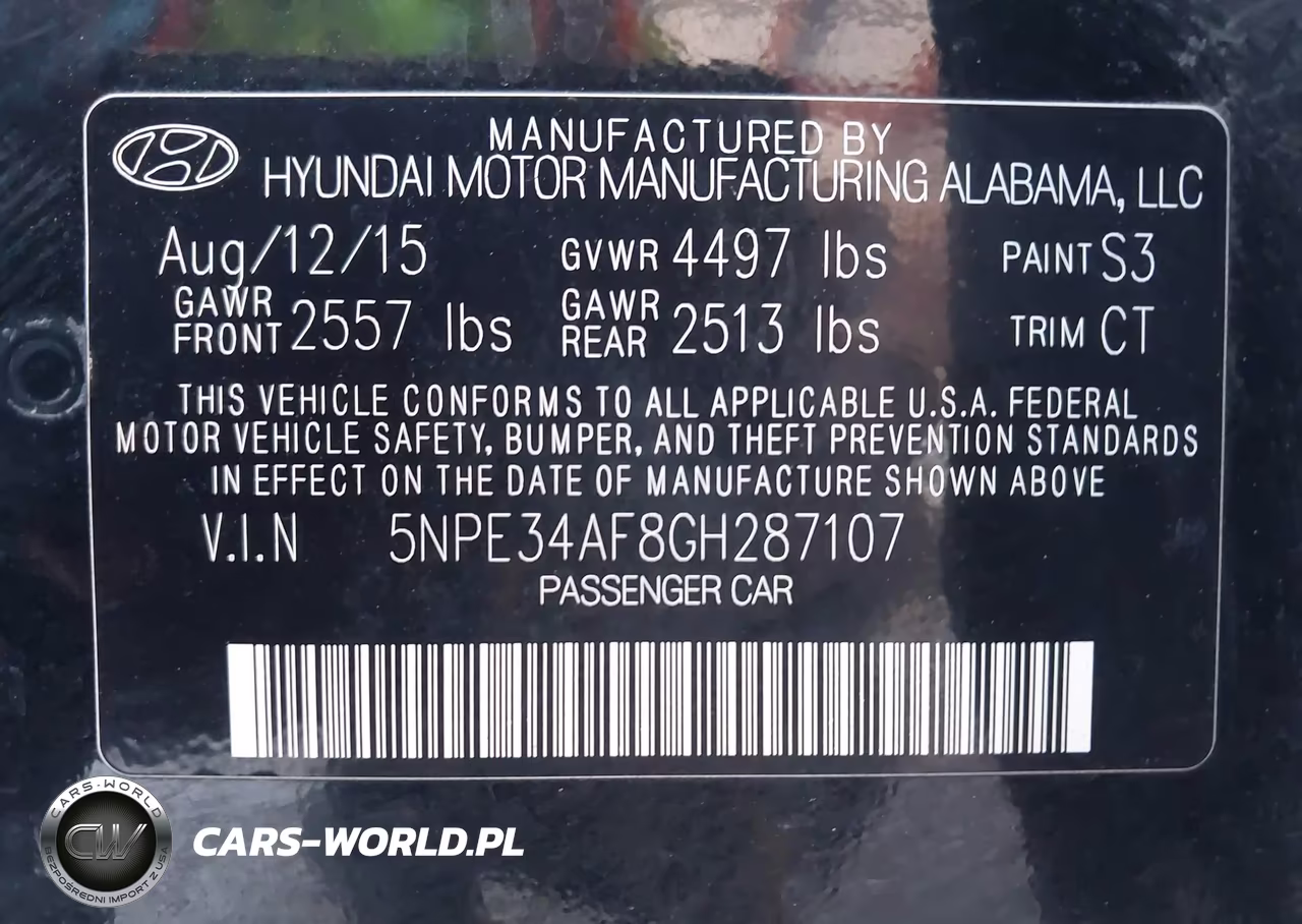 2016 Hyundai Sonata Sport VIN:5NPE34AF8GH287107 - 9