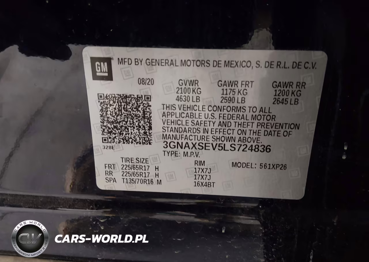 2020 Chevrolet Equinox Awd Ls VIN:3GNAXSEV5LS724836 - 9