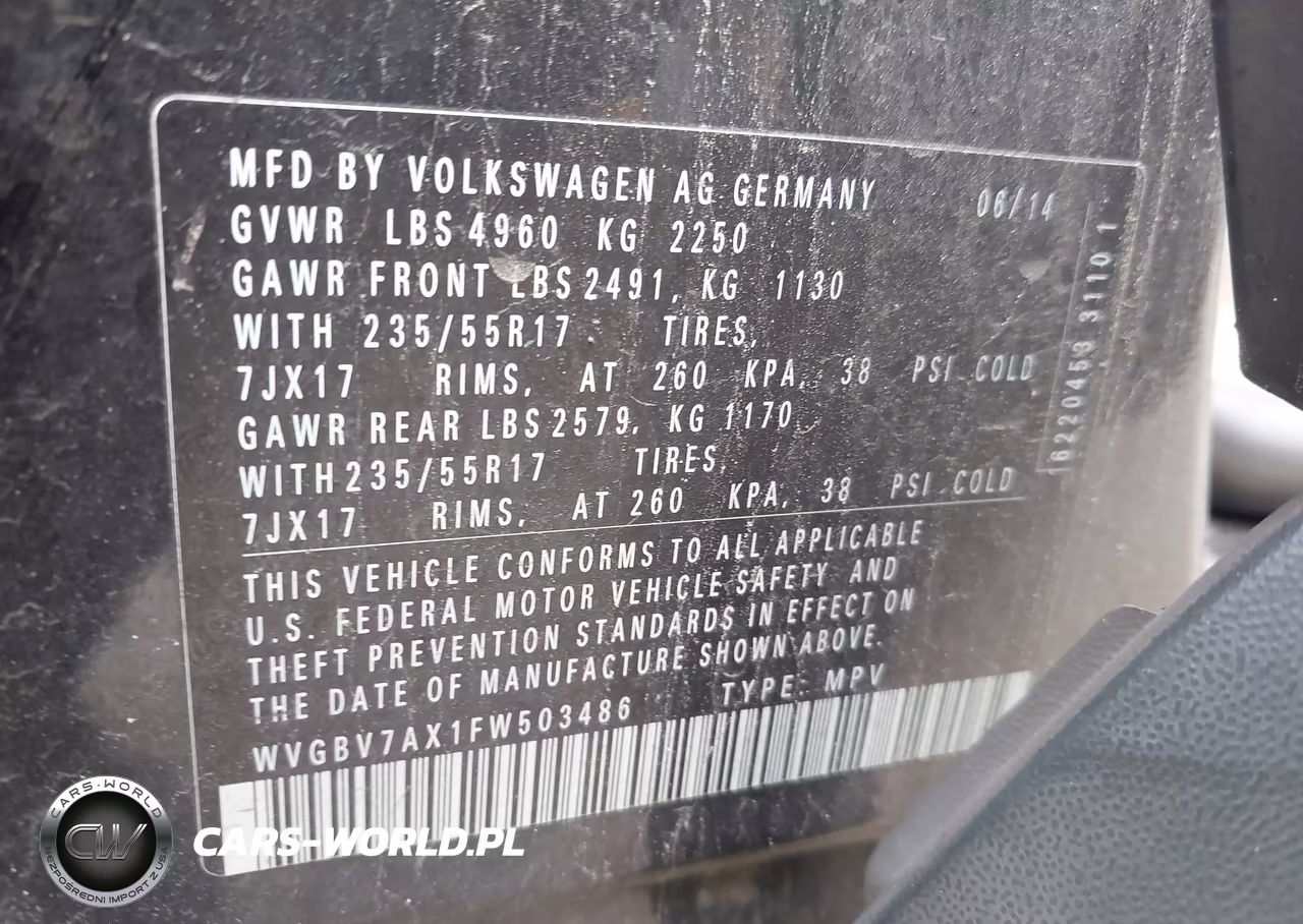 2015 Volkswagen Tiguan Se VIN:WVGBV7AX1FW503486 - 9