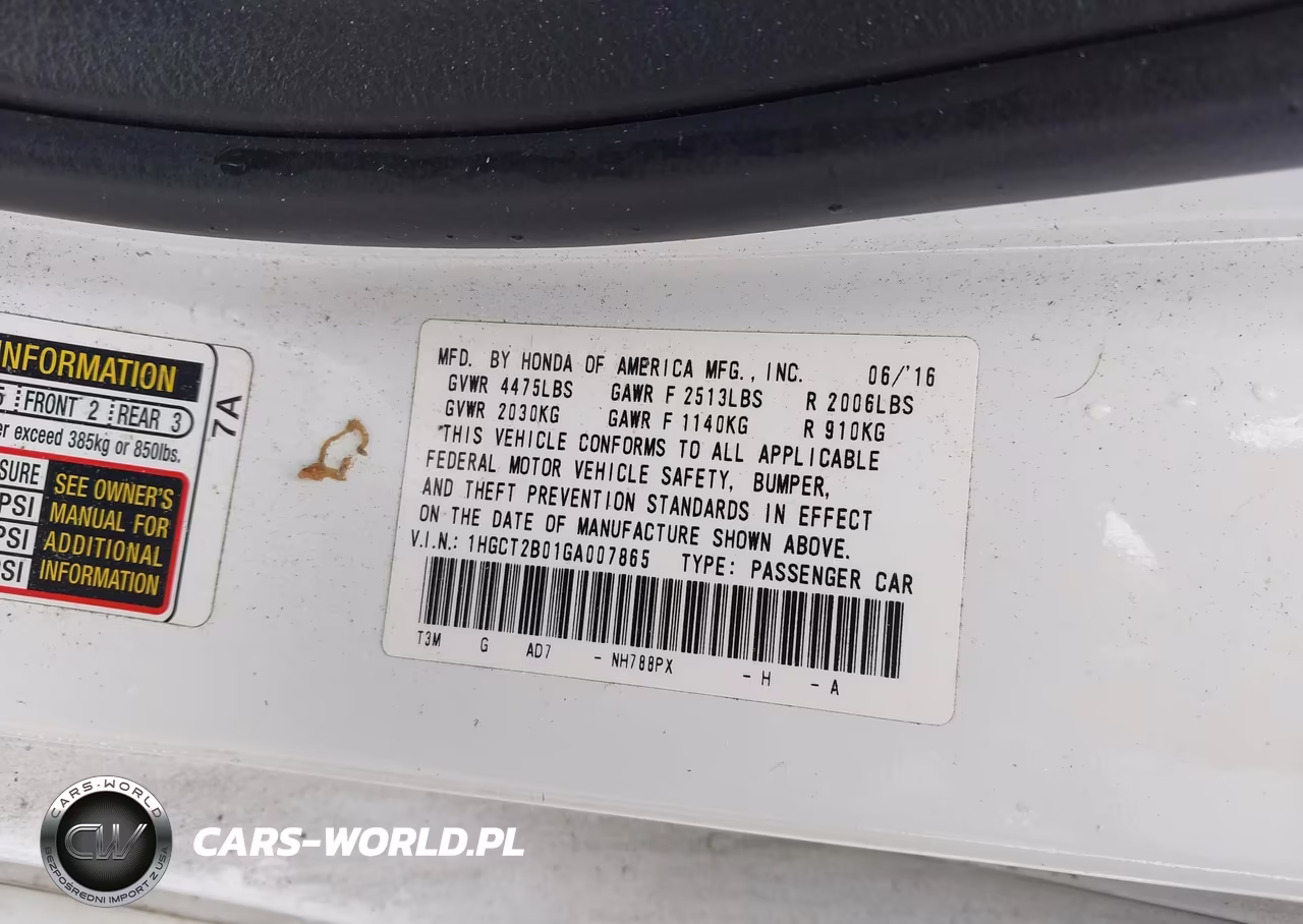 2016 Honda Accord Touring VIN:1HGCT2B01GA007865 - 9