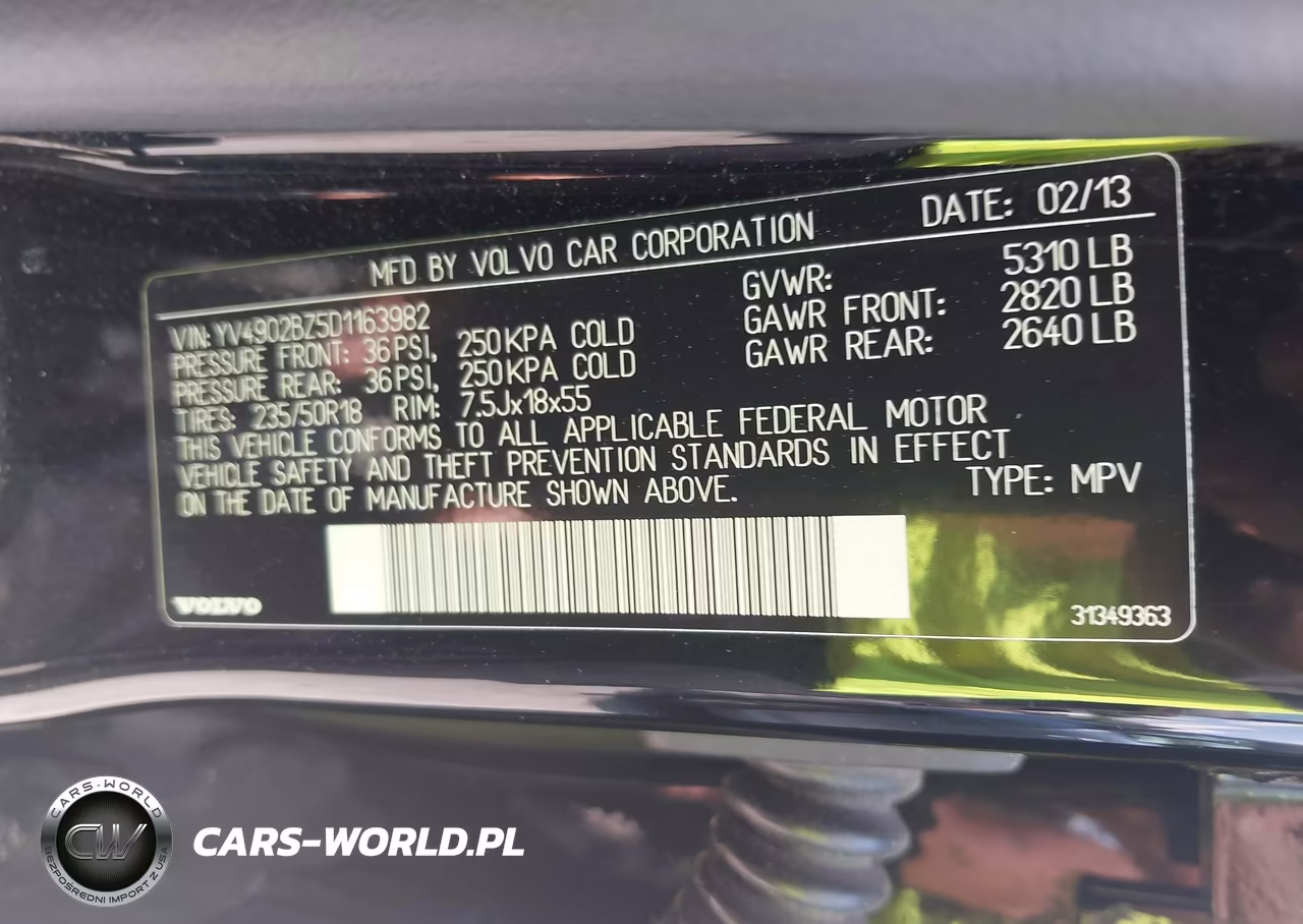 2013 Volvo Xc70 T6 Platinum VIN:YV4902BZ5D1163982 - 9