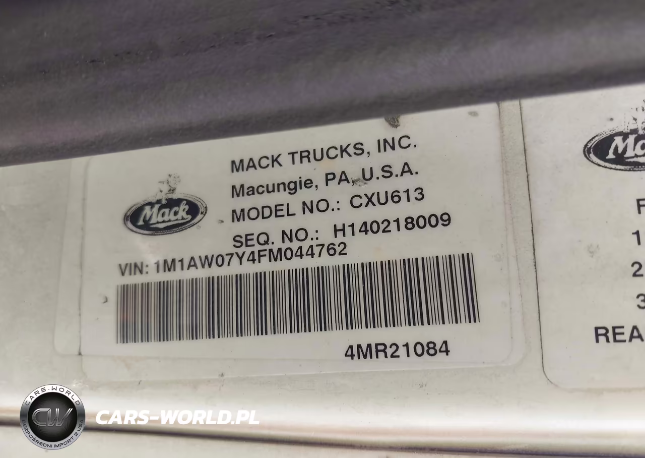 2015 Mack 600 Cxu600 VIN:1M1AW07Y4FM044762 - 8