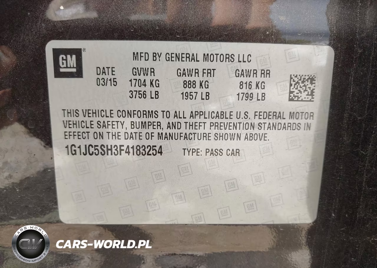 2015 Chevrolet Sonic Lt Auto VIN:1G1JC5SH3F4183254 - 9