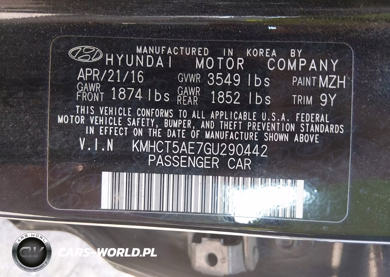 2016 Hyundai Accent Se VIN:KMHCT5AE7GU290442 - 9