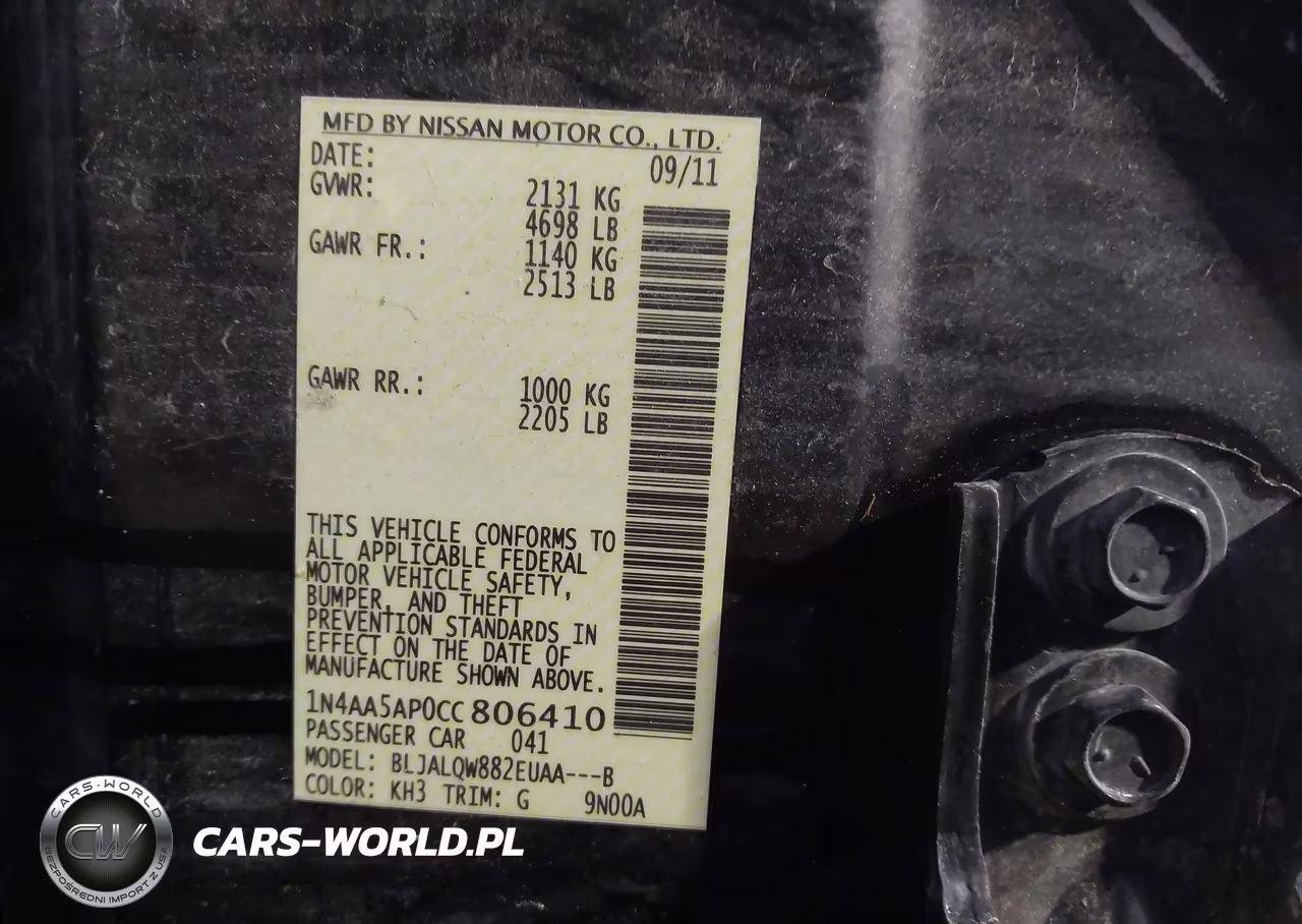 2012 Nissan Maxima 3.5 S VIN:1N4AA5AP0CC806410 - 9