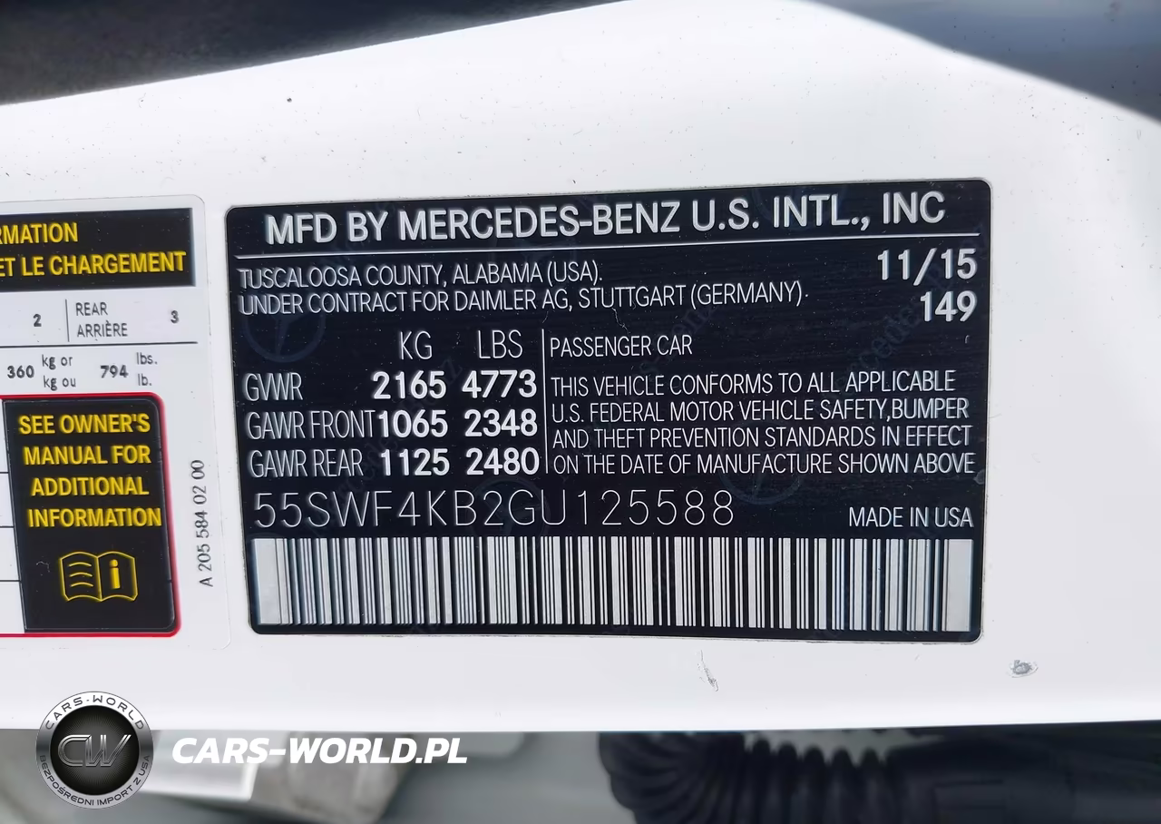 2016 Mercedes-Benz C 300 4Matic VIN:55SWF4KB2GU125588 - 9