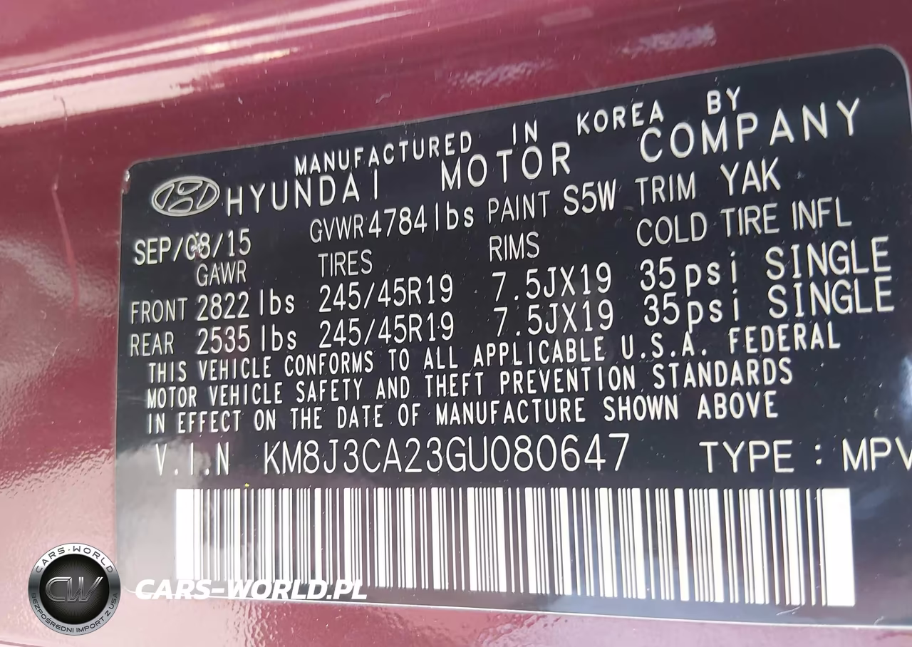 2016 Hyundai Tucson Sport VIN:KM8J3CA23GU080647 - 9