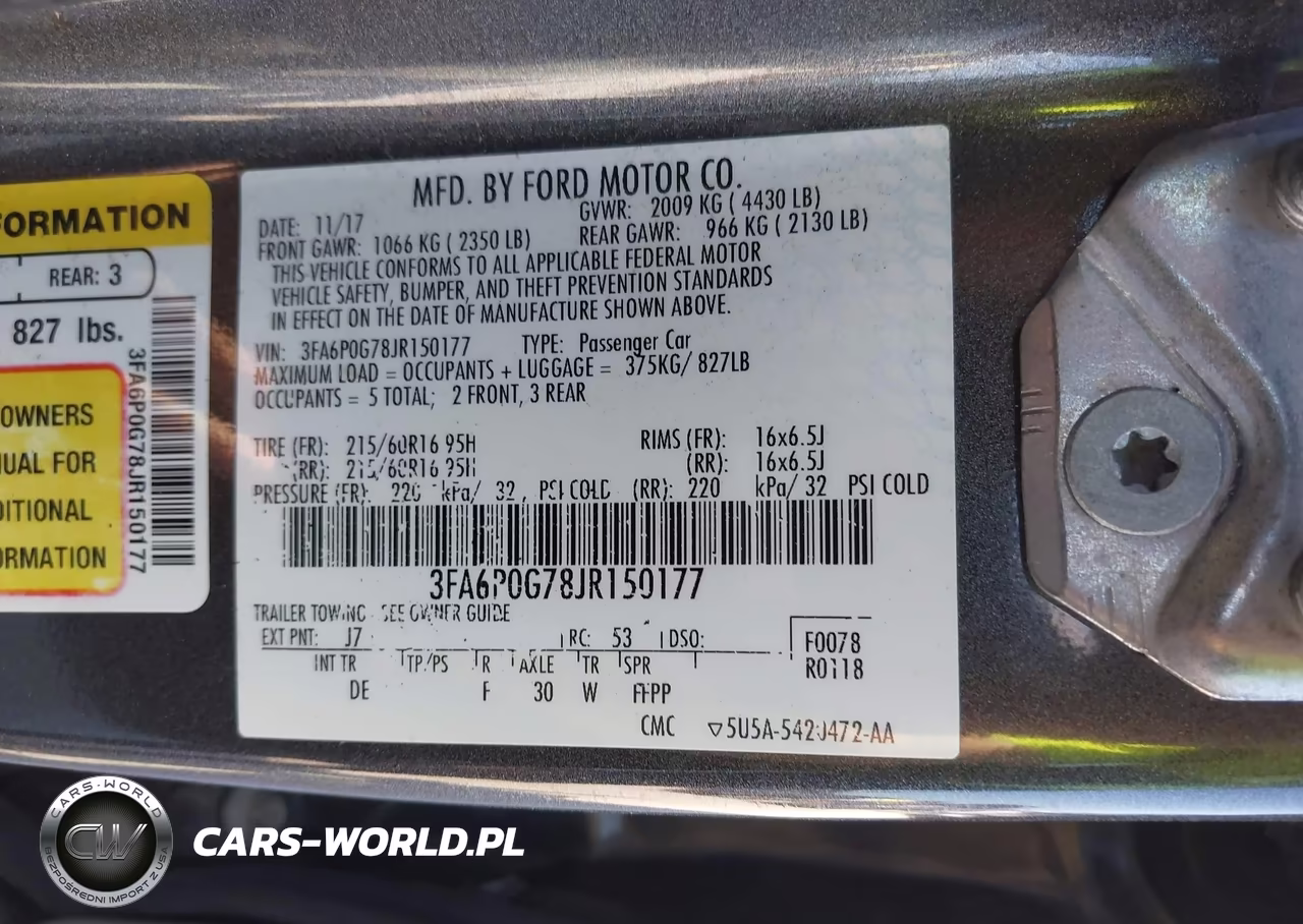 2018 Ford Fusion S VIN:3FA6P0G78JR150177 - 9