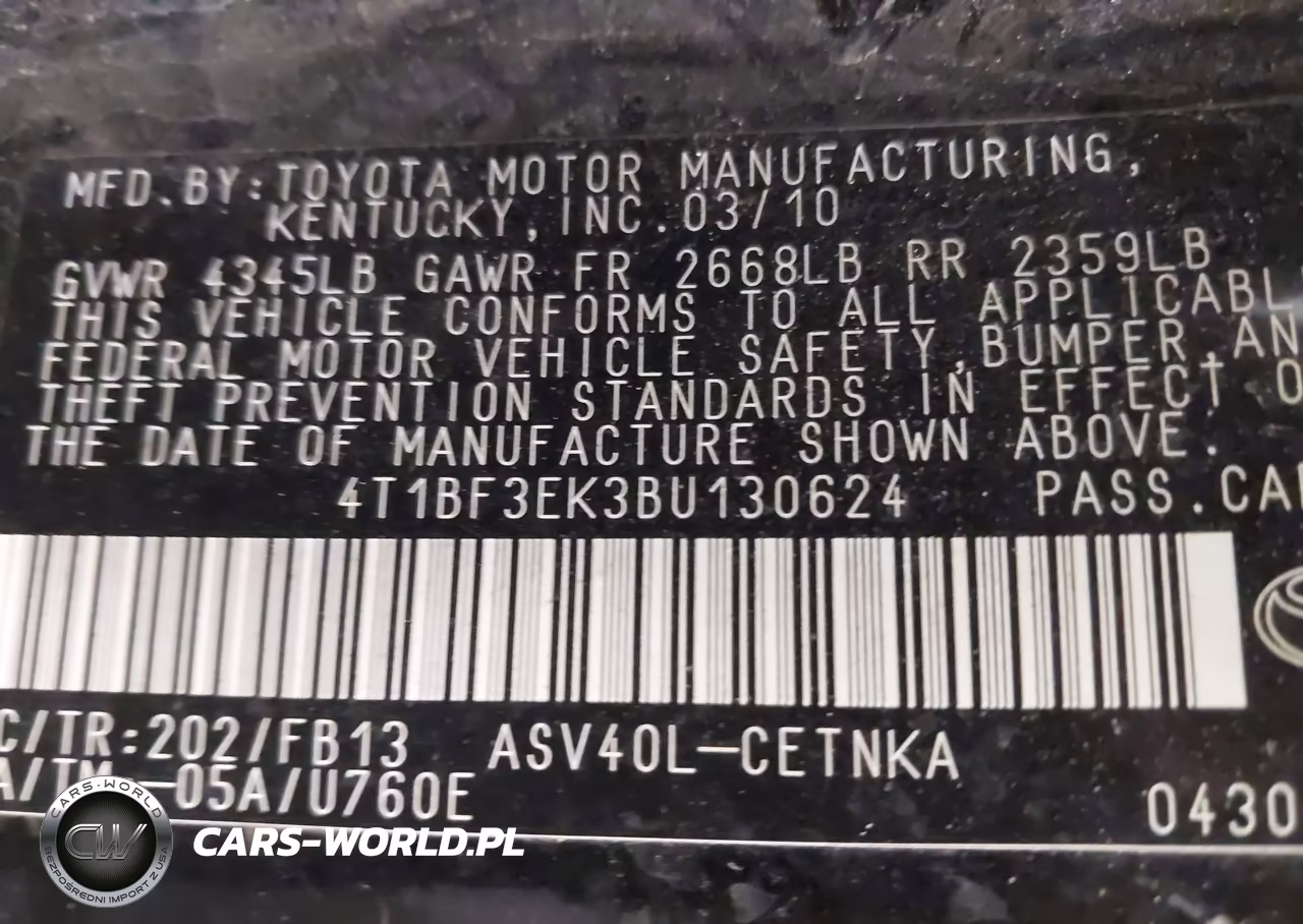 2011 Toyota Camry Le VIN:4T1BF3EK3BU130624 - 9