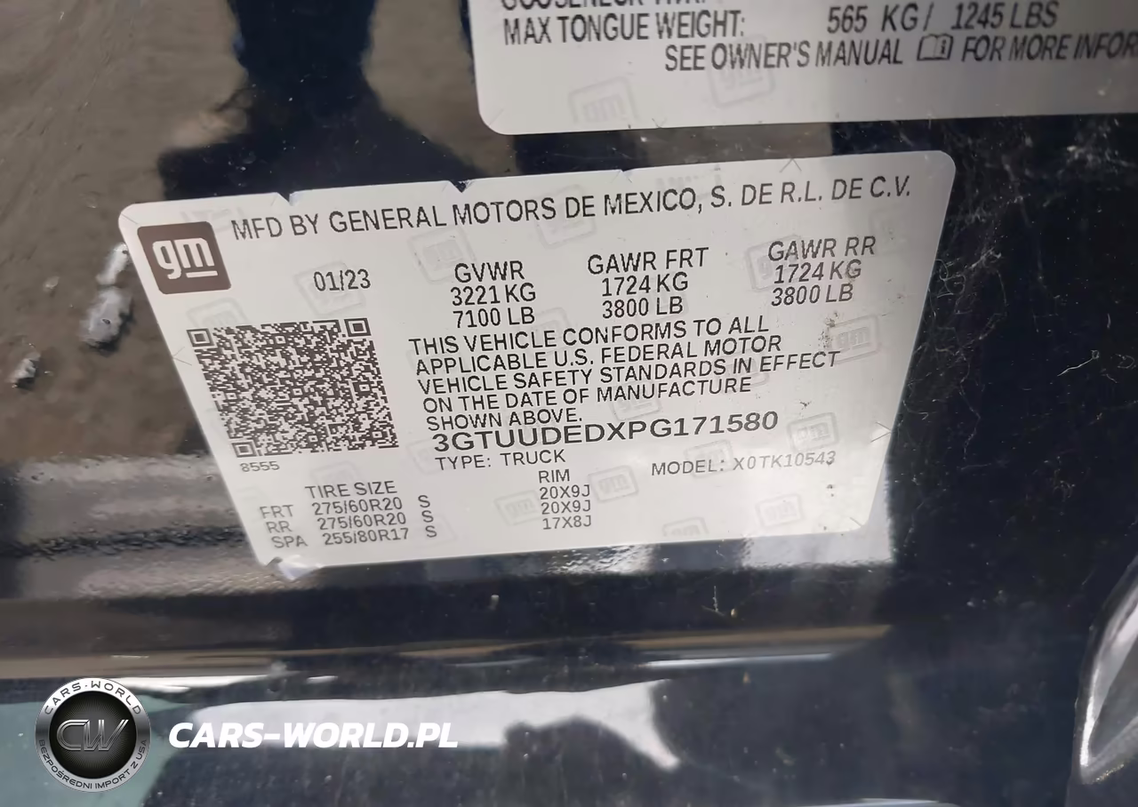 2023 GMC Sierra 1500 4Wd Short Box Slt VIN:3GTUUDEDXPG171580 - 9