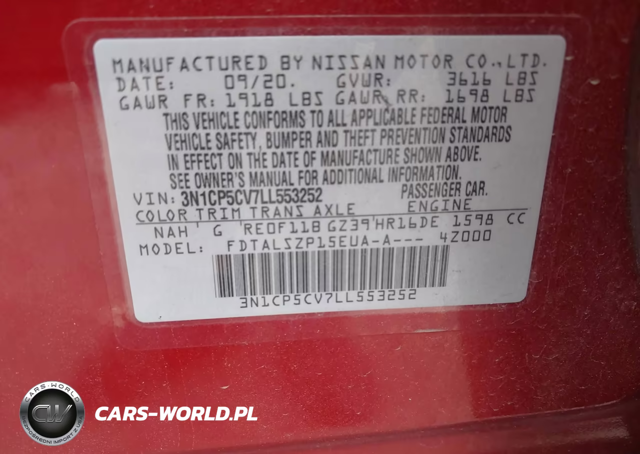 2020 Nissan Kicks Sv Xtronic Cvt VIN:3N1CP5CV7LL553252 - 9