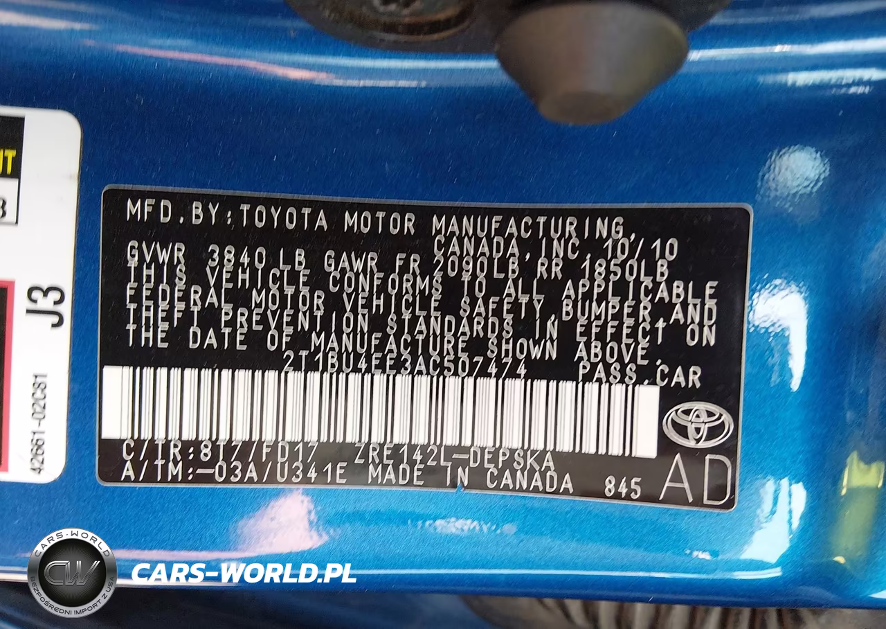 2010 Toyota Corolla S VIN:2T1BU4EE3AC507474 - 9
