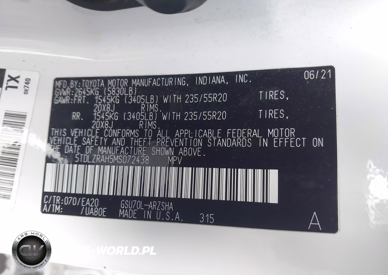2021 Toyota Highlander Xse VIN:5TDLZRAH5MS072438 - 9