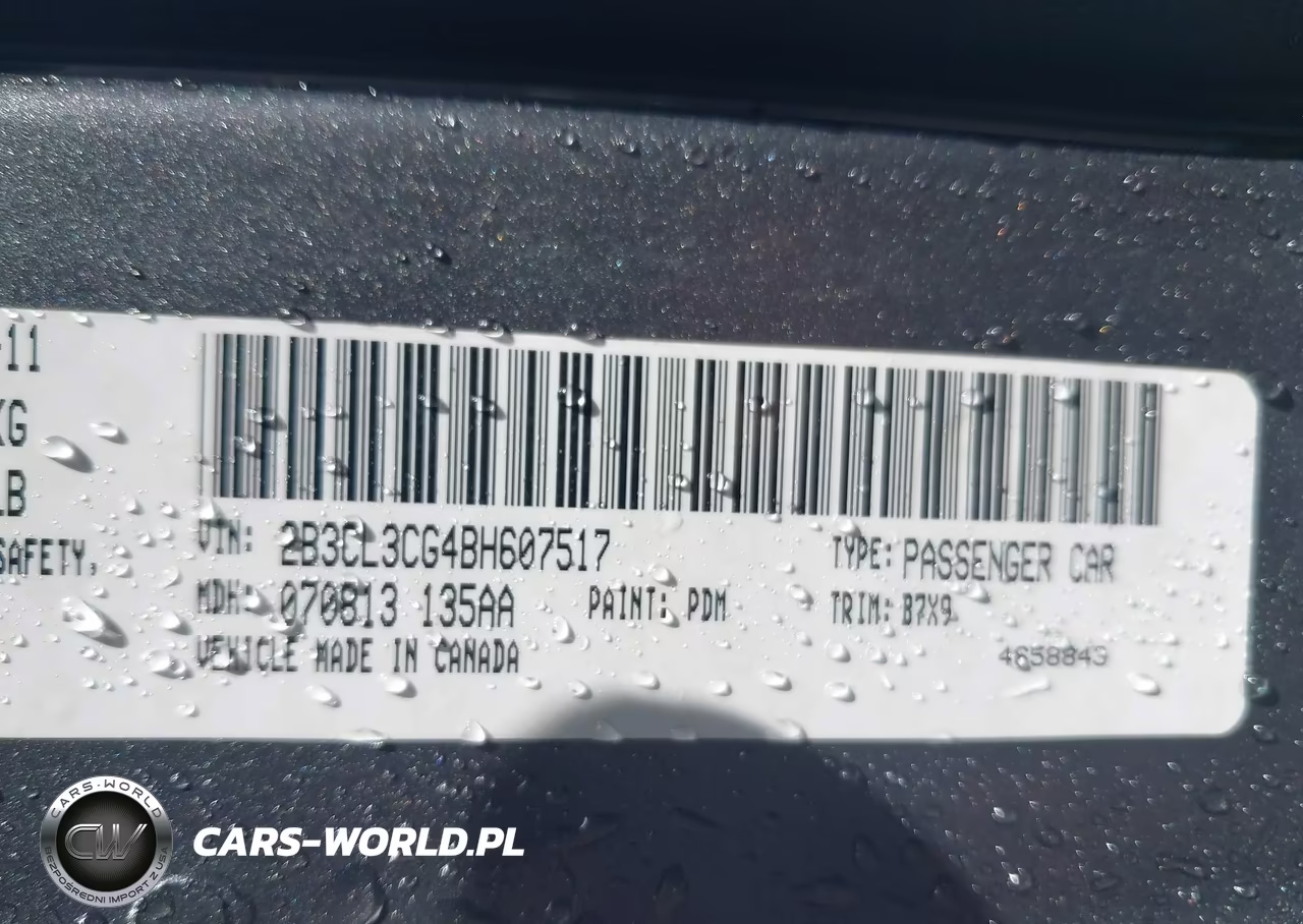 2011 Dodge Charger VIN:2B3CL3CG4BH607517 - 9