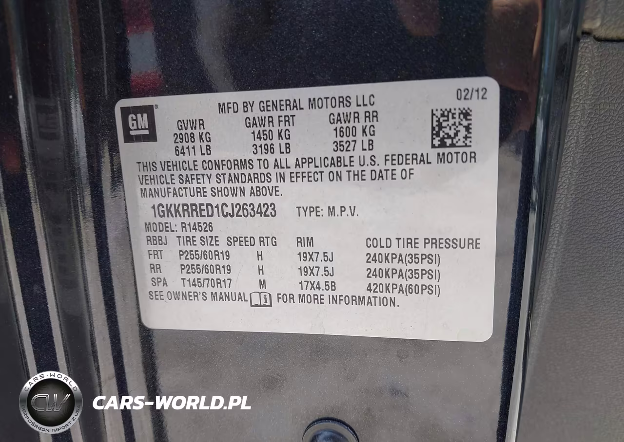 2012 GMC Acadia Slt-1 VIN:1GKKRRED1CJ263423 - 9