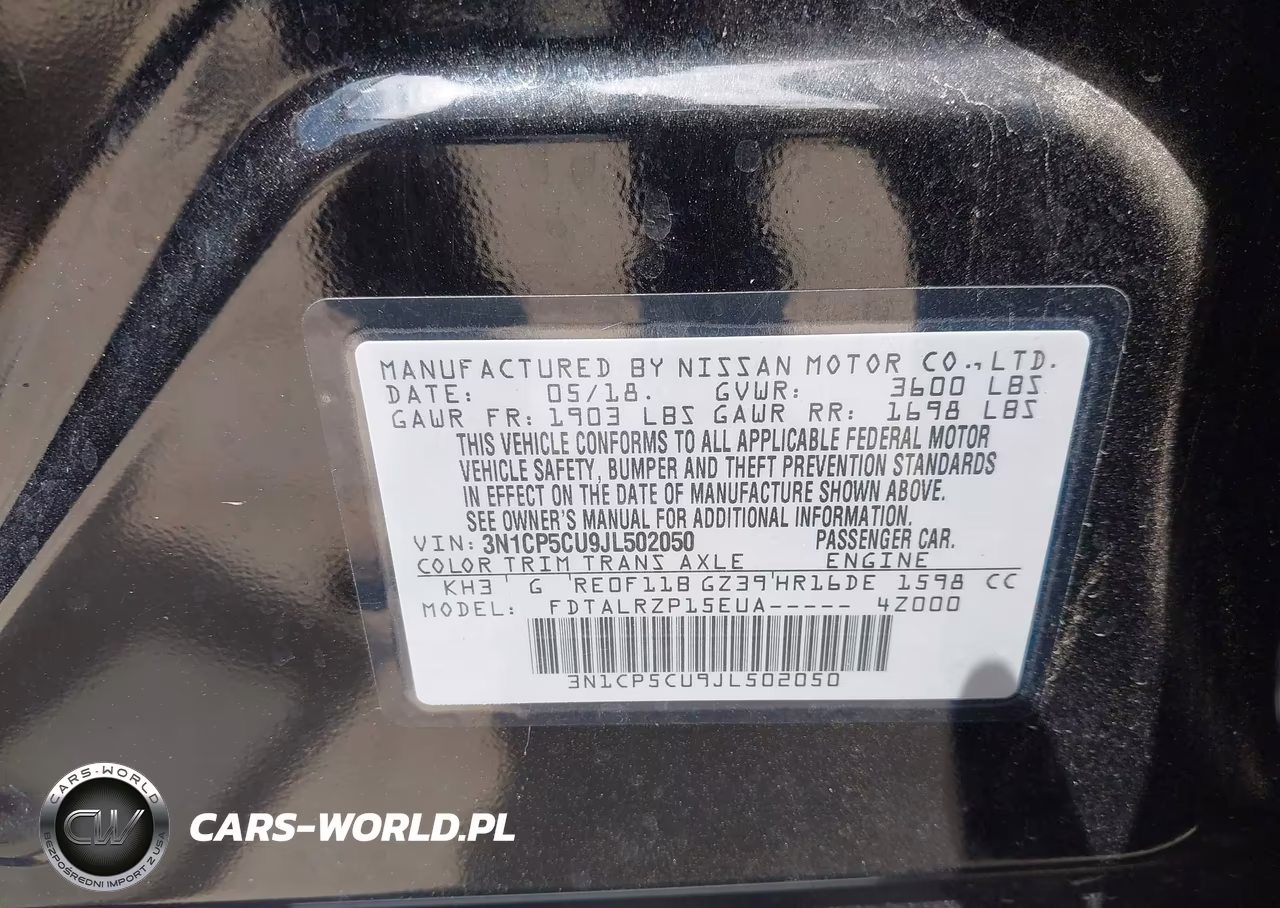 2018 Nissan Kicks S VIN:3N1CP5CU9JL502050 - 9