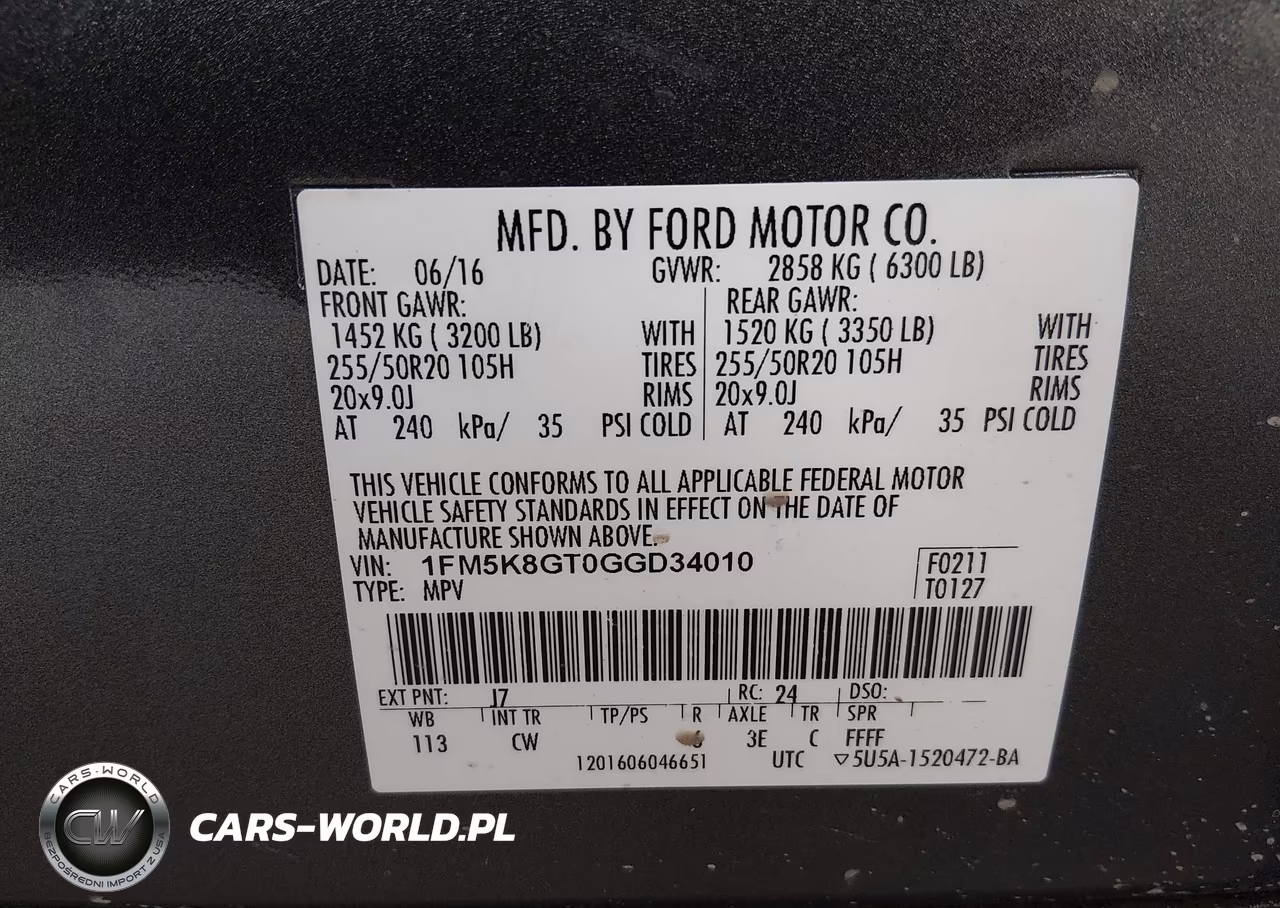 2016 Ford Explorer Sport VIN:1FM5K8GT0GGD34010 - 9