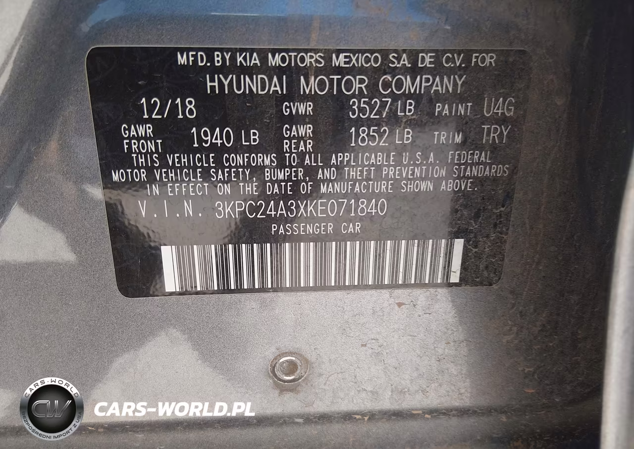 2019 Hyundai Accent Se VIN:3KPC24A3XKE071840 - 9