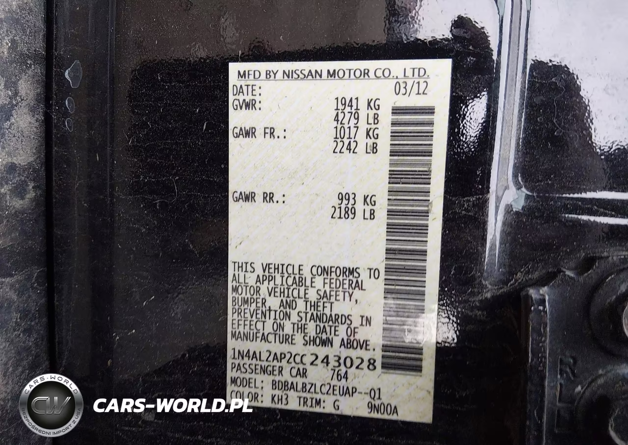 2012 Nissan Altima 2.5 S VIN:1N4AL2AP2CC243028 - 9
