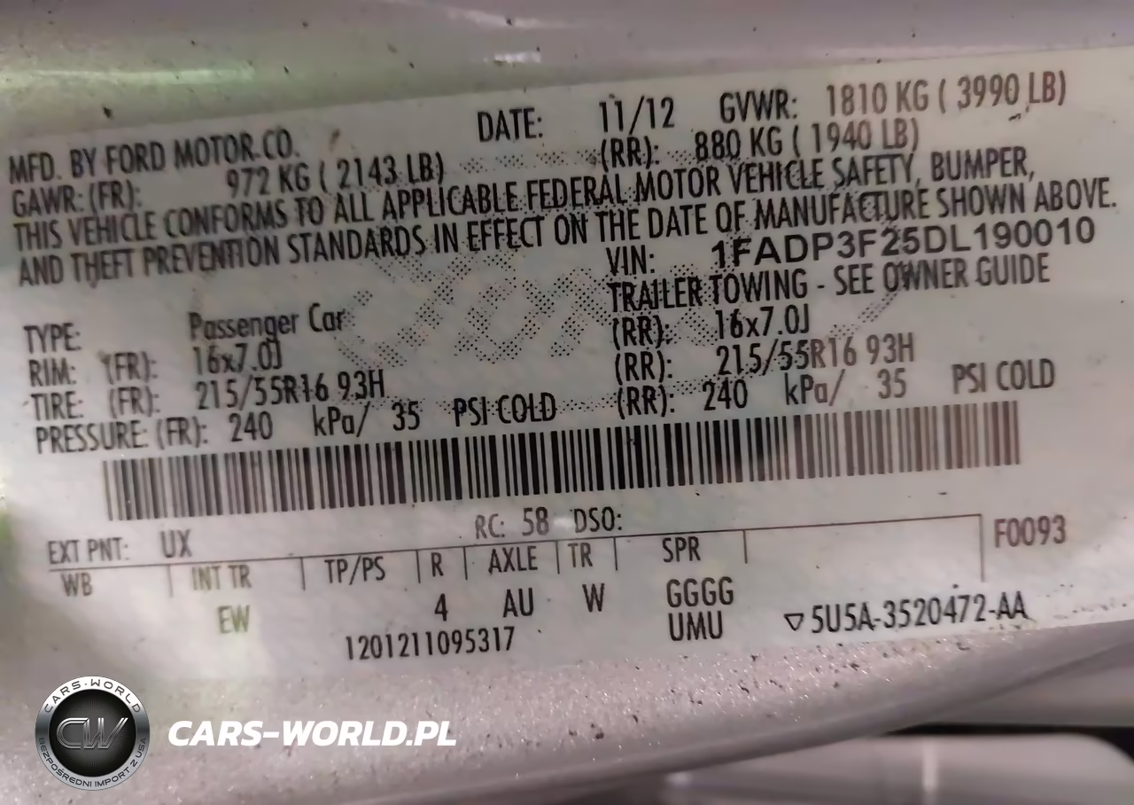2013 Ford Focus Se VIN:1FADP3F25DL190010 - 9