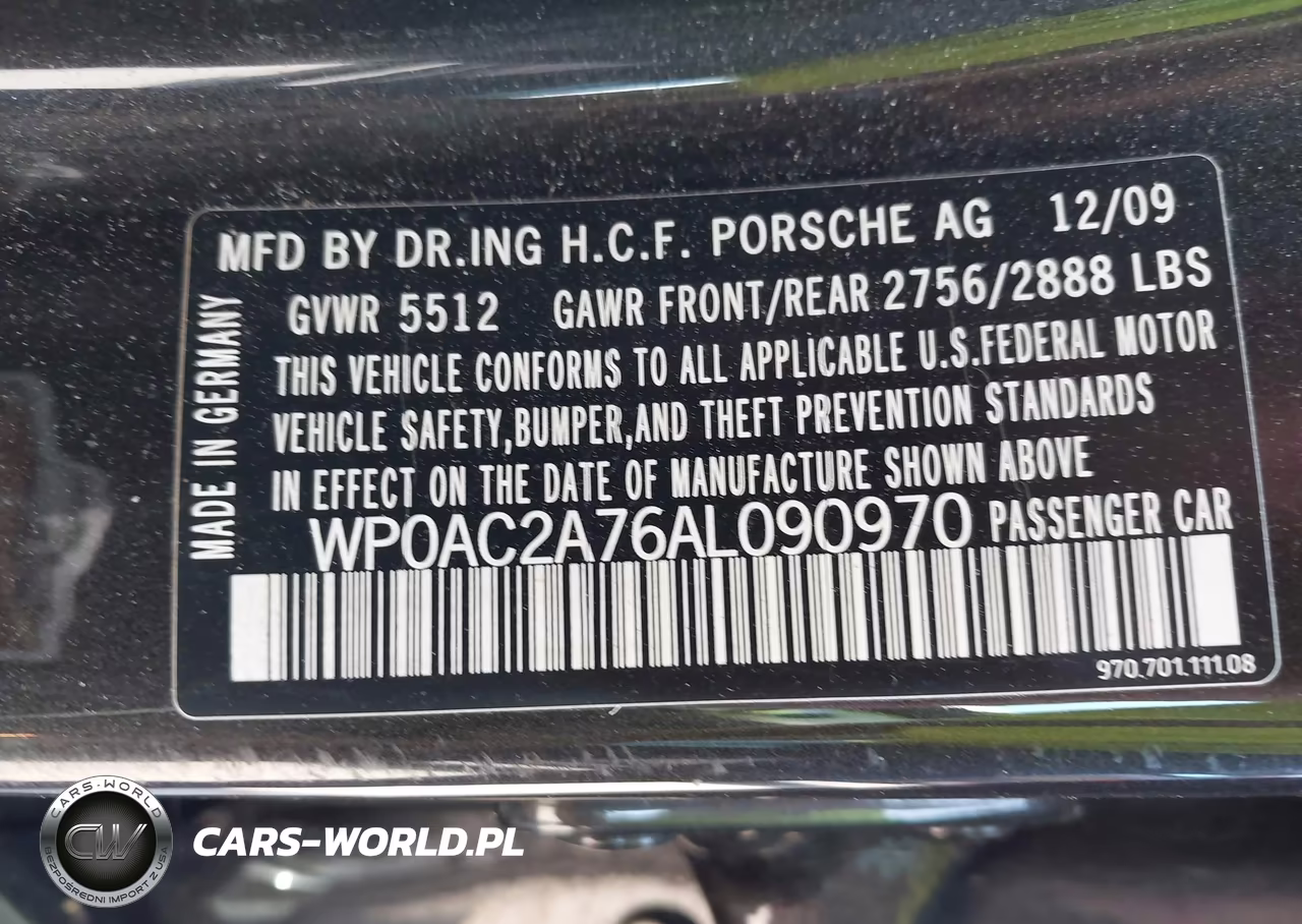 2010 Porsche Panamera Turbo VIN:WP0AC2A76AL090970 - 9
