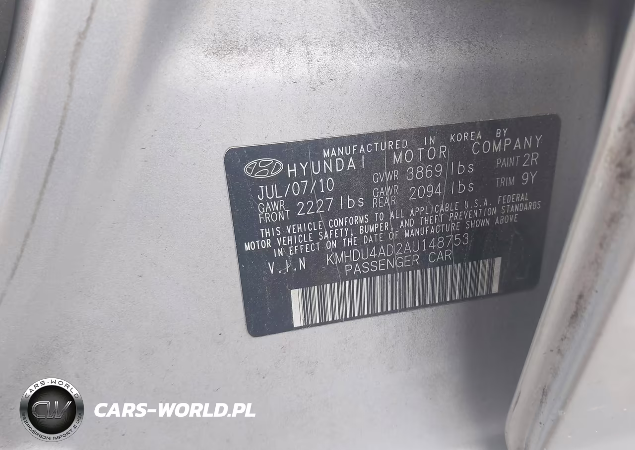 2010 Hyundai Elantra Blue VIN:KMHDU4AD2AU148753 - 9