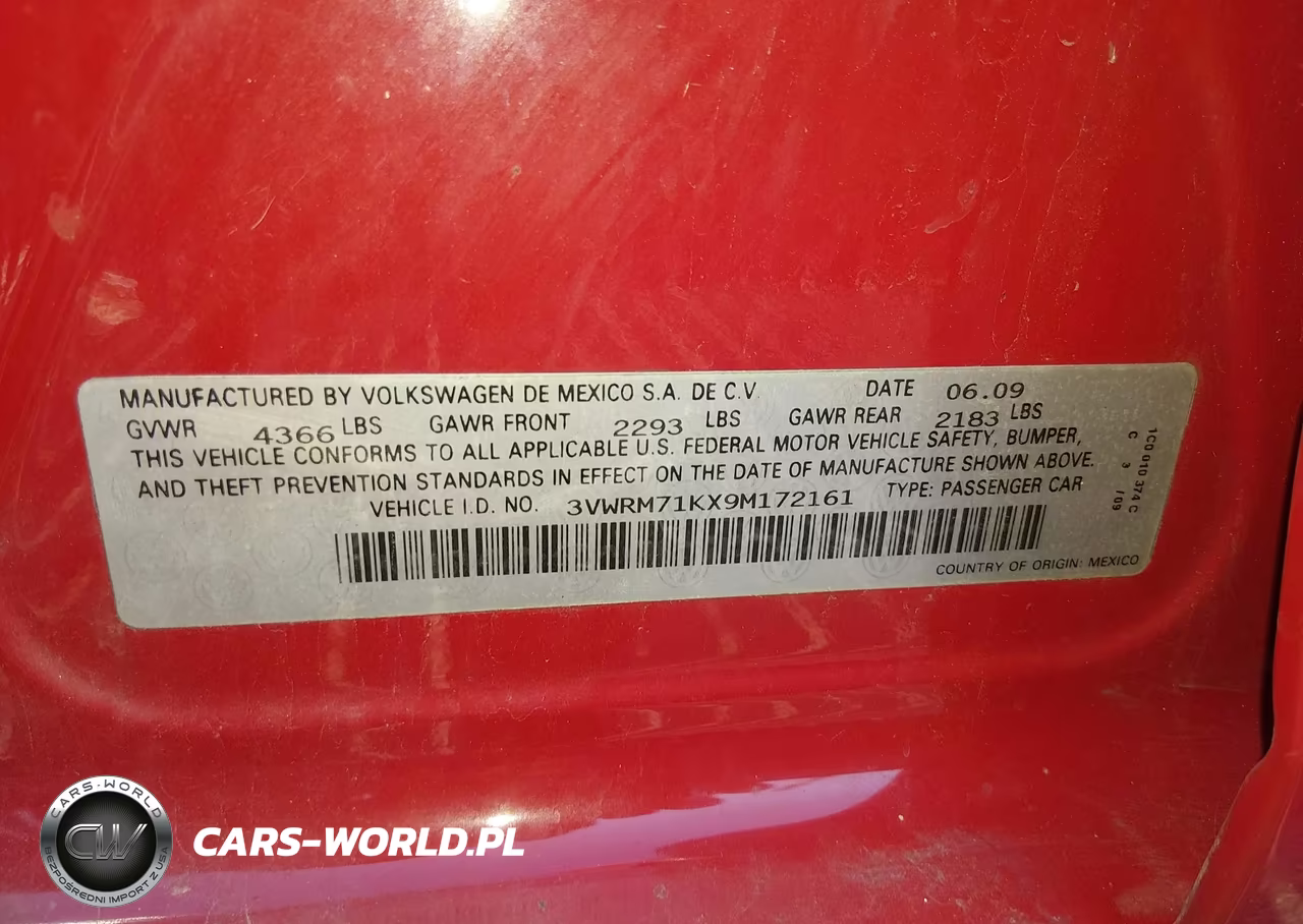 2009 Volkswagen Jetta Se VIN:3VWRM71KX9M172161 - 9