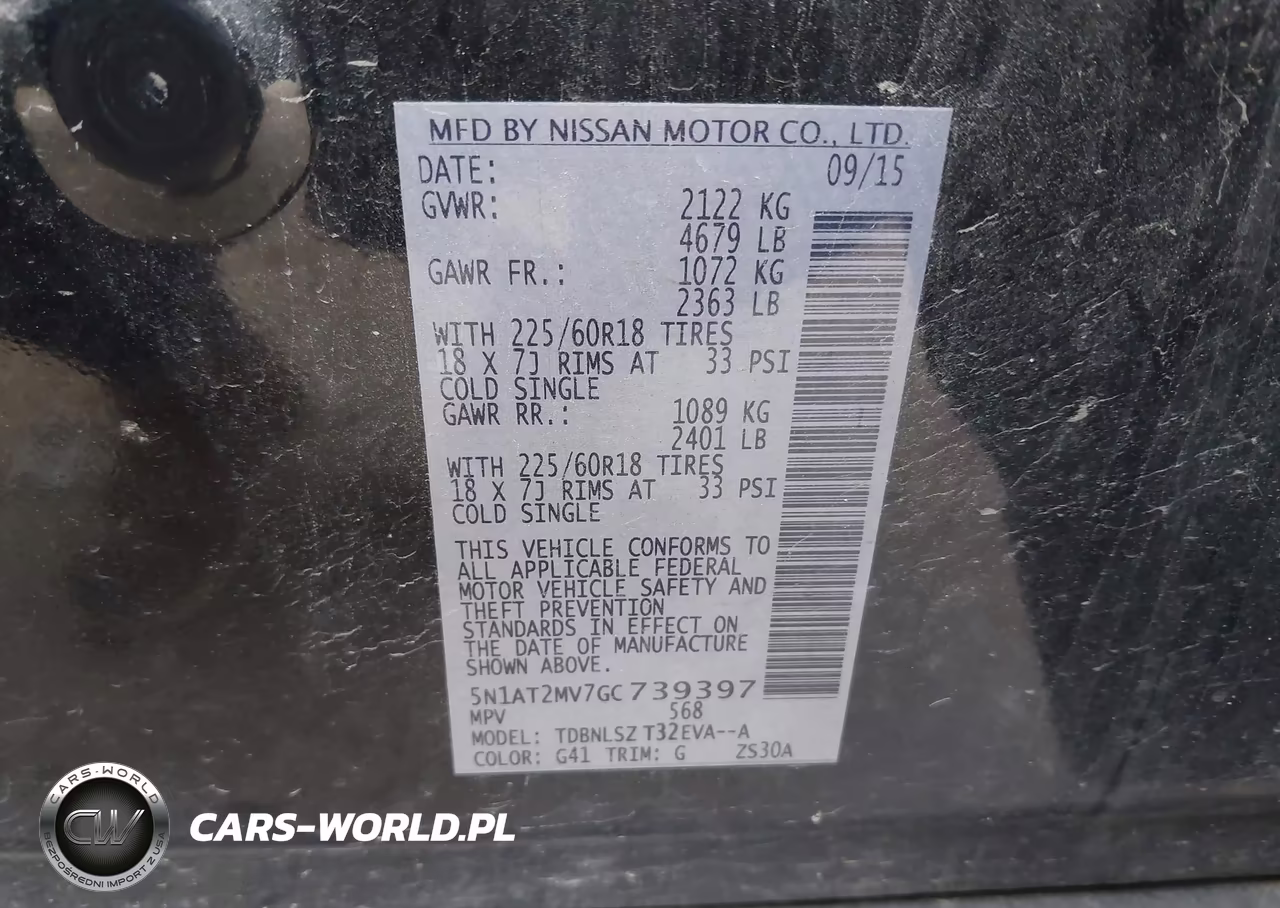 2016 Nissan Rogue Sl VIN:5N1AT2MV7GC739397 - 9