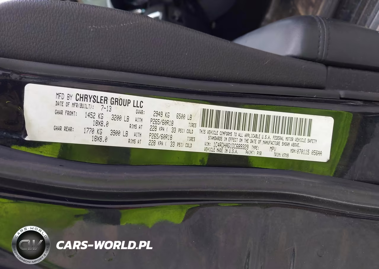 2013 Dodge Durango Sxt VIN:1C4RDHAG1DC689329 - 9