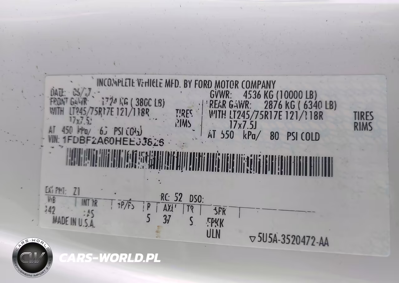 2017 Ford F-250 Xl VIN:1FDBF2A60HEE09826 - 9