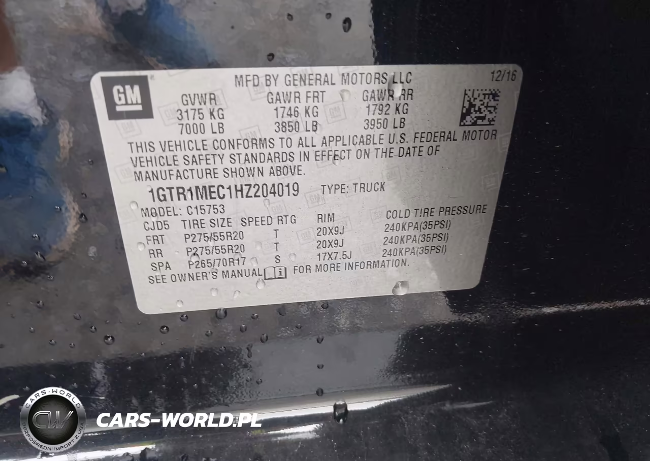 2017 GMC Sierra 1500 Sle VIN:1GTR1MEC1HZ204019 - 9