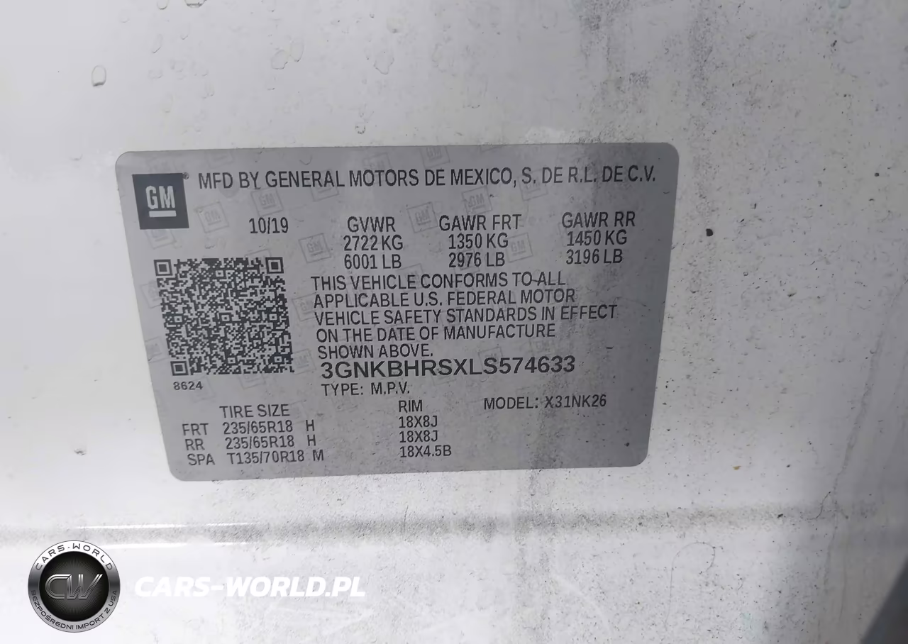 2020 Chevrolet Blazer Awd 2Lt VIN:3GNKBHRSXLS574633 - 9