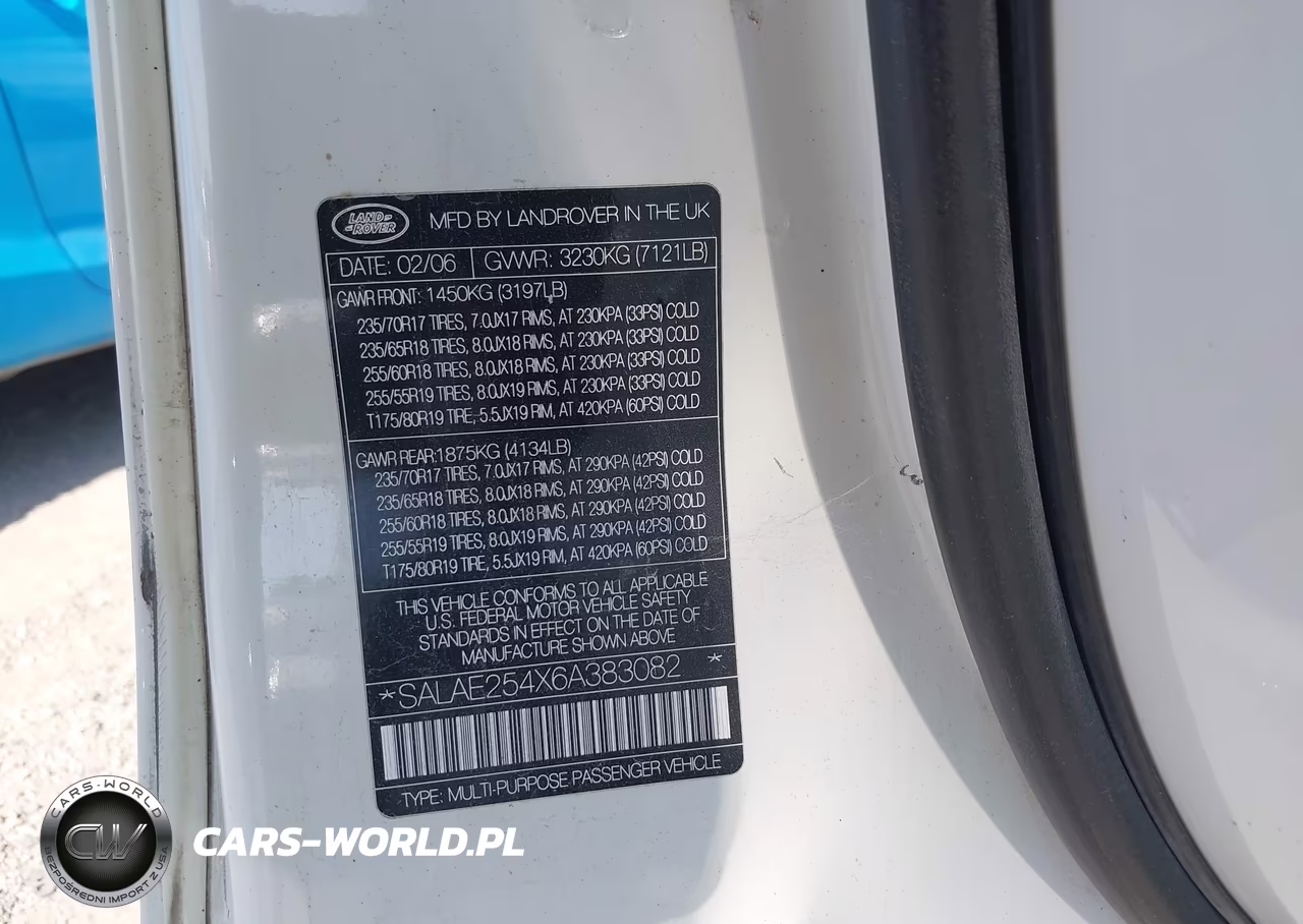 2006 Land Rover Lr3 V8 Se VIN:SALAE254X6A383082 - 9