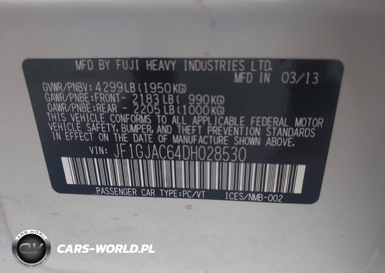 2013 Subaru Impreza 2.0I Premium VIN:JF1GJAC64DH028530 - 9